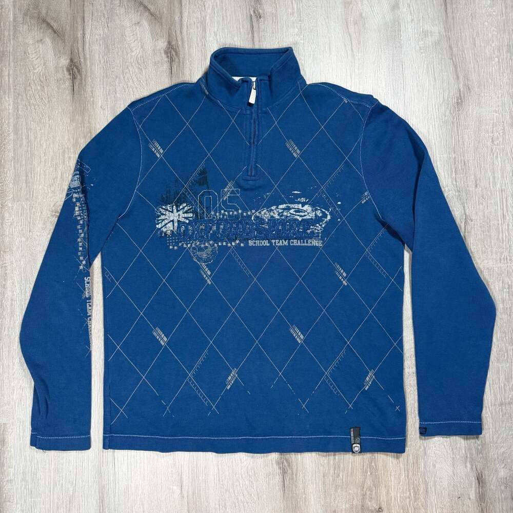 Point Zero Y2K Oxfordshire School Team Challenge Quarter Zip Pullover Grunge